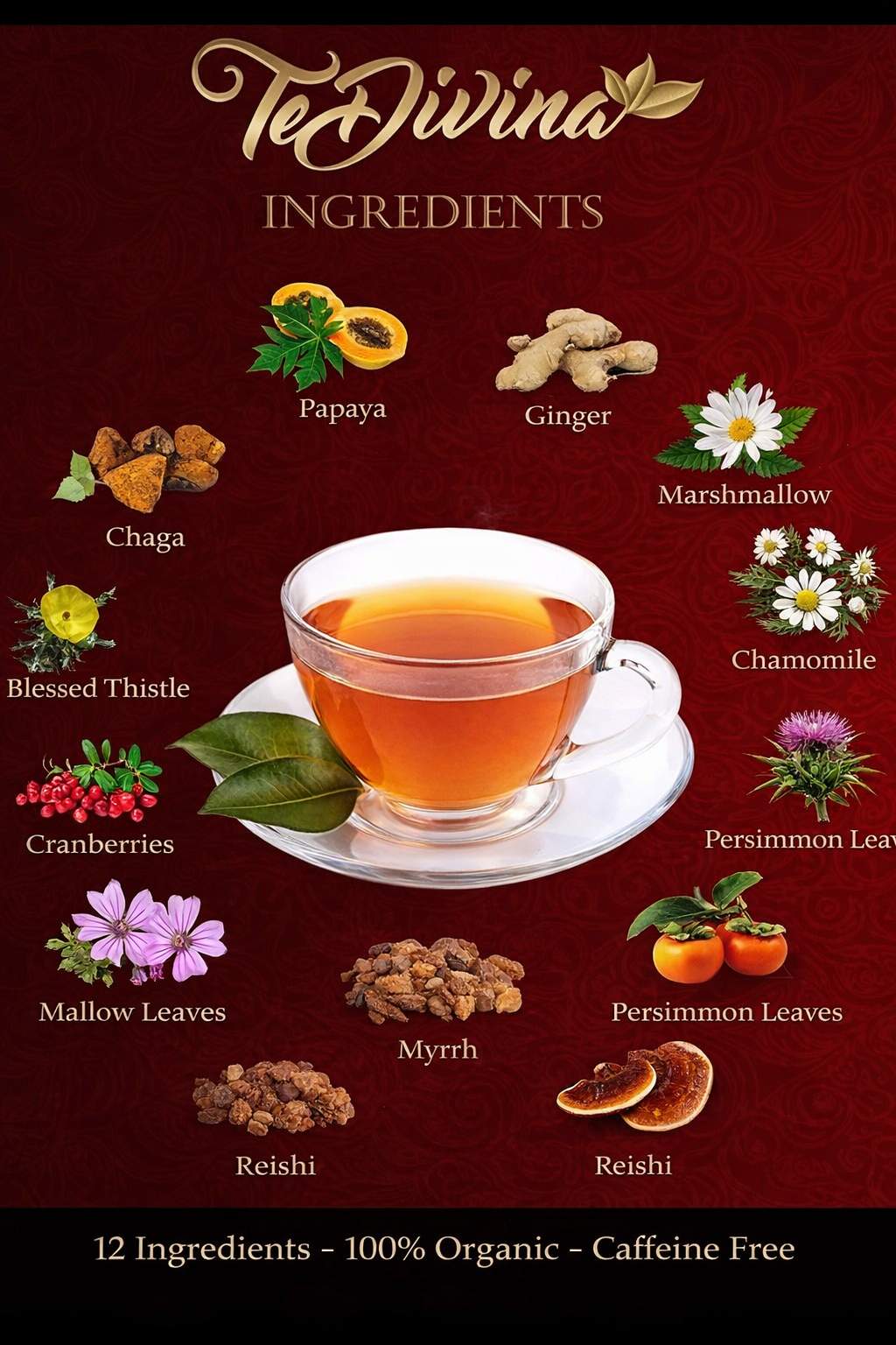 Vida Divina Original Herbal Tea – 100% Natural Formula – Vegan & Non-GMO