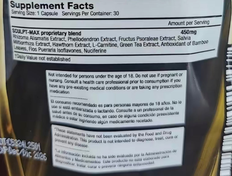 Sculpt Max- Body maintenance formula capsules